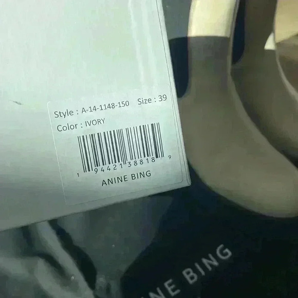 Anine Bing Justine Boots Ivory sz 39 - Picture 14 of 16